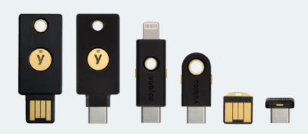 Different types of YubiKey.