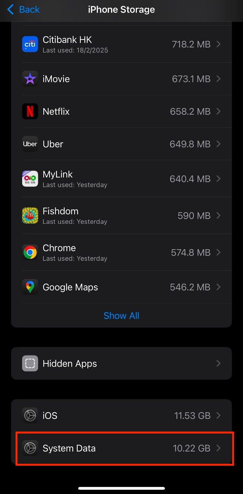 Select Iphone Storage