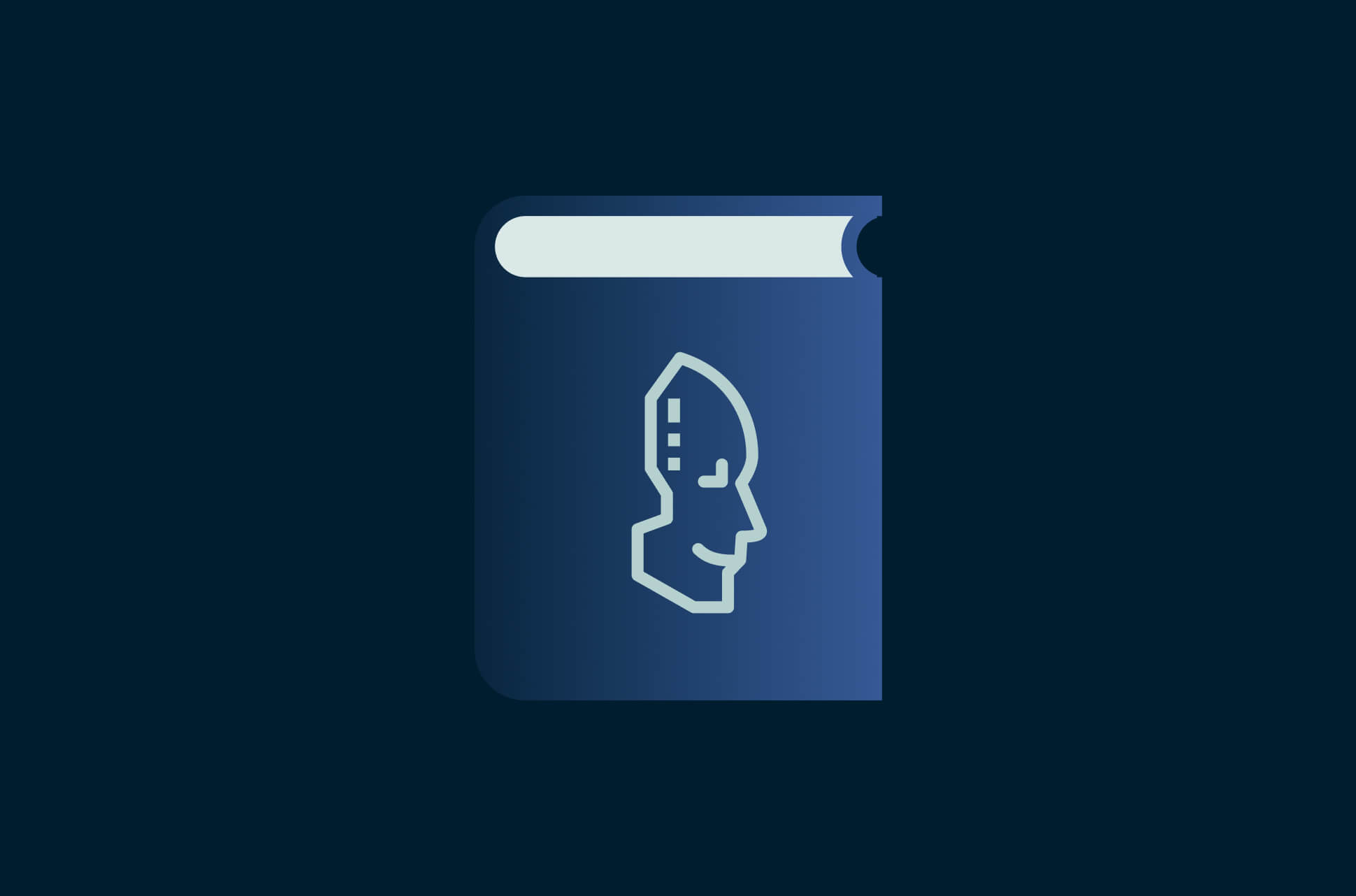 Book with a robot face on the cover.
