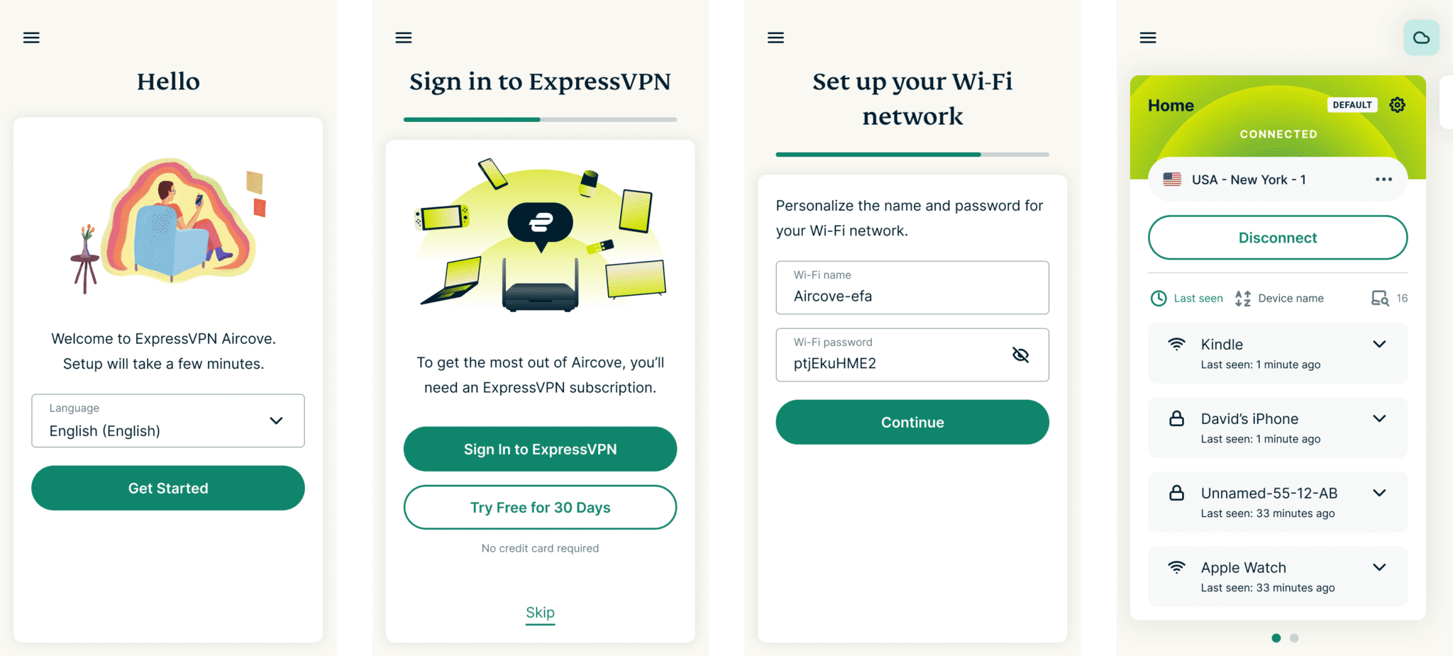 Aircove Go setup process