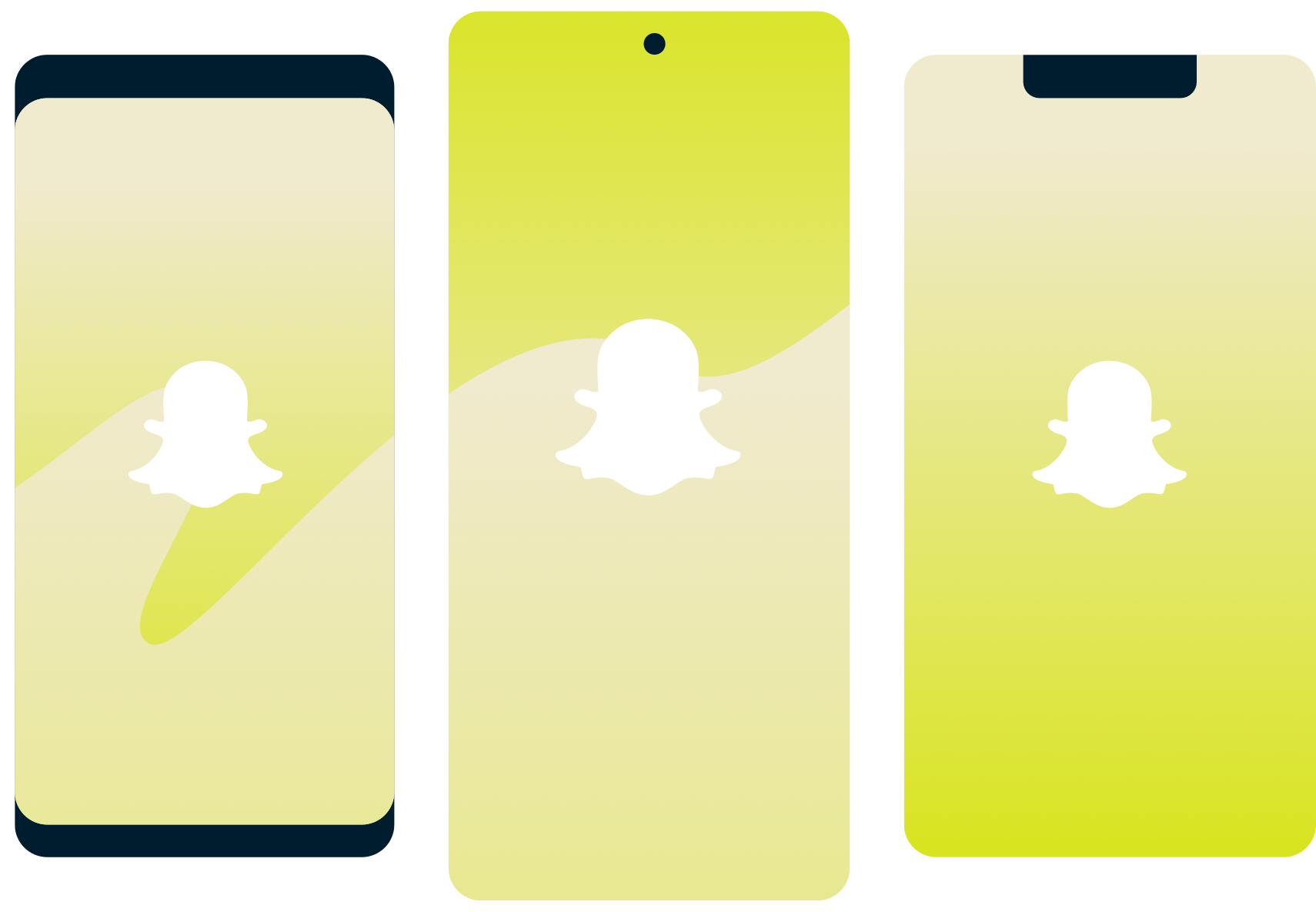 Snapchat-logotypen på smartphones.