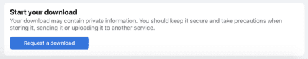 Facebook Start your download button.